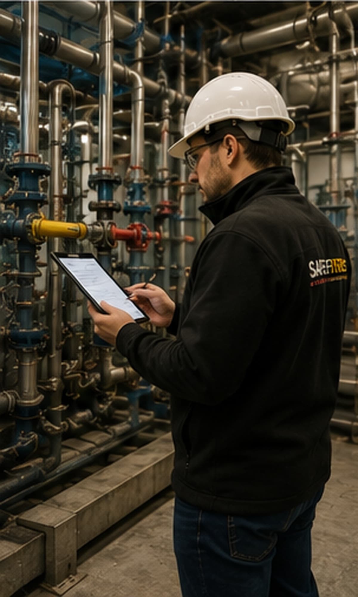 DSEAR consultant carrying out a hazardous area assessment at an industrial facility